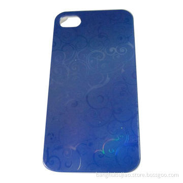 Beautiful Blue Laser Case for iPhone 4S/5 with IMD/IML Technology, OEM is Welcome